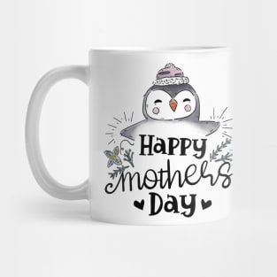 I Love My Mama Penguin Cute Happy Mothers Day Gift Mug